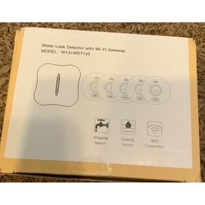 Wi-Fi Water Leak Detector with Wi-Fi Gateway 5 Alarms Battery Power